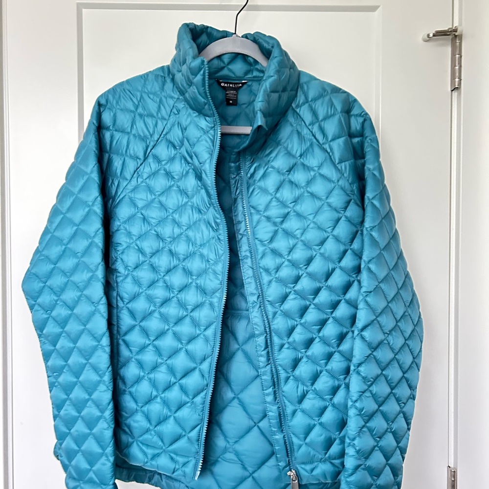 Athleta Blue Quilted Puffer Jacket NWT